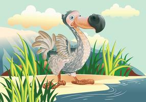 Vector personagem de banda desenhada pássaro Dodo