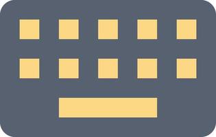 modelo de banner de ícone de vetor de ícone de cor plana de tecla de teclado de digitação