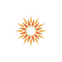 modelo de design de logotipo de ícone de sol vetor