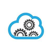 imagens de logotipo de tecnologia em nuvem vetor