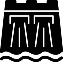 ícone de glifo de barragem vetor