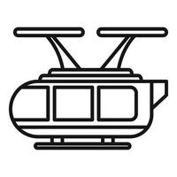 ícone de táxi aéreo autônomo, estilo de estrutura de tópicos vetor