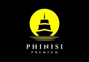 logotipo do navio à vela phinisi adequado para o símbolo da empresa. vetor