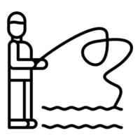 ícone da linha de pesca vetor