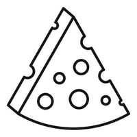 ícone de calorias de queijo, estilo de estrutura de tópicos vetor