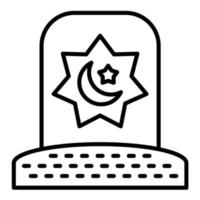 ícone da linha do túmulo vetor