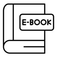 ícone de linha de e-book vetor