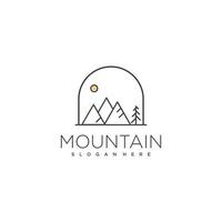 design de logotipo de montanha com conceito simples criativo vetor