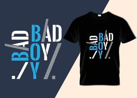 design de camiseta minimalista bad boy vetor