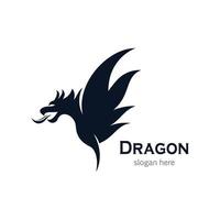 ilustração vetorial de símbolo de ícone de dragão vetor