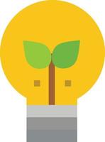 modelo de banner de ícone de vetor de ícone de luz de ideia ecológica