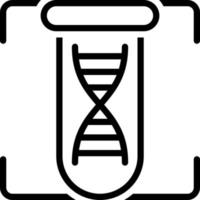 ícone de linha para DNA vetor