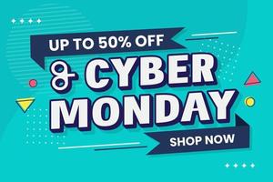 o modelo de design de plano de fundo do cyber monday é fácil de personalizar vetor