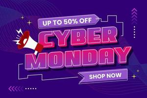 o modelo de design de plano de fundo do cyber monday é fácil de personalizar vetor