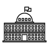 ícone da casa do governo, estilo de estrutura de tópicos vetor