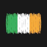 escova da bandeira da irlanda vetor