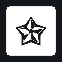 ícone de estrela celestial de cinco pontas, estilo simples vetor
