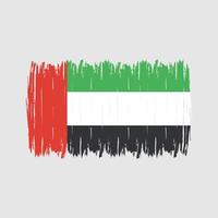 pincel da bandeira dos emirados árabes unidos vetor