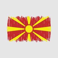 pincel de bandeira da macedônia do norte vetor