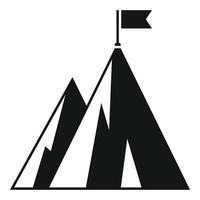 ícone do treinador de montanha para caminhadas, estilo simples vetor
