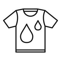 ícone de camiseta amaciante, estilo de estrutura de tópicos vetor