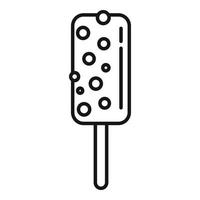 ícone de sorvete esquimó, estilo de estrutura de tópicos vetor