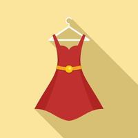 comprar ícone de vestido vermelho, estilo simples vetor