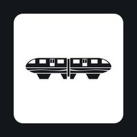 ícone de trem elétrico, estilo simples vetor