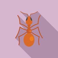 ícone da formiga rainha, estilo simples vetor