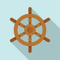 ícone da roda do navio de cruzeiro, estilo simples vetor