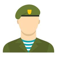 ícone do soldado do exército, estilo simples vetor