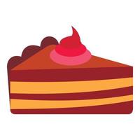 pedaço de bolo com ícone de creme, estilo simples vetor
