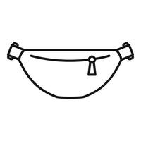 ícone do pacote de bolsa de cintura, estilo de contorno vetor