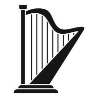 harpa ícone irlandês, estilo simples vetor