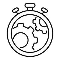 ícone de cronômetro de vendas, estilo de estrutura de tópicos vetor