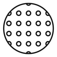 ícone de bola de arremesso, estilo de estrutura de tópicos vetor