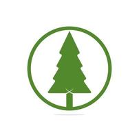 modelo de vetor de design de logotipo de árvore de pinheiros.