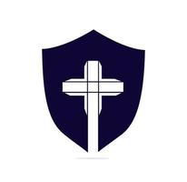 modelo de design de logotipo de vetor de igreja de pessoas. logotipo da igreja e da organização cristã.