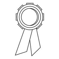 ícone de medalha de campeão, estilo de estrutura de tópicos vetor