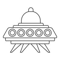 ícone de disco voador ufo, estilo de estrutura de tópicos vetor