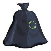 ícone do saco de lixo, estilo cartoon