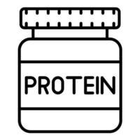 ícone da linha de proteínas vetor
