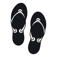 ícone de sandálias flip flop, estilo simples vetor