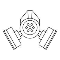 ícone de máscara de gás, estilo de estrutura de tópicos vetor