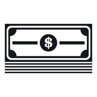 pilha de ícone de dólares, estilo simples vetor