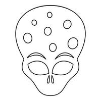 ícone alienígena, estilo de estrutura de tópicos vetor