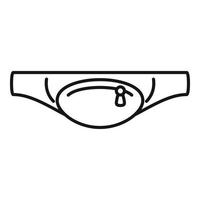 ícone de acessório de bolsa de cintura, estilo de contorno vetor