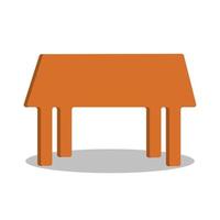 armário de móveis, gaveta de casa, ilustração vetorial plana de design de mesa. elemento de design de interiores para casa feito de materiais naturais. ilustração em vetor estilo cartoon plana.