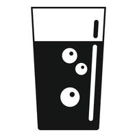 ícone de copo de água de digestão, estilo simples vetor