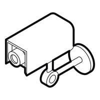 ícone da câmera de vigilância, estilo de estrutura de tópicos vetor